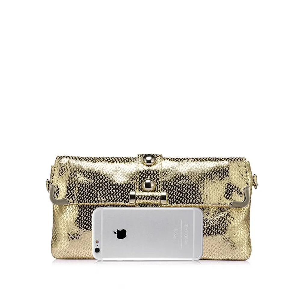 <bold>Clutch / Crossbody Bag <br>Genuine-Leather