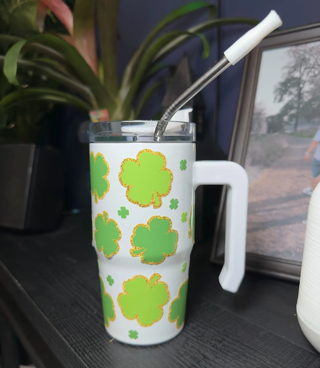 Lucky Clover- Square Glass Can and Kids Cups