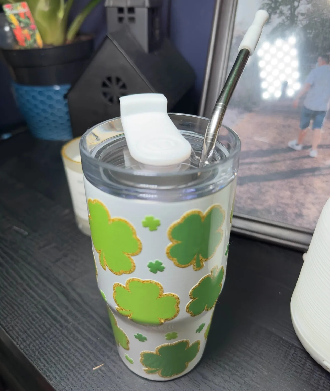 Lucky Clover- Square Glass Can and Kids Cups