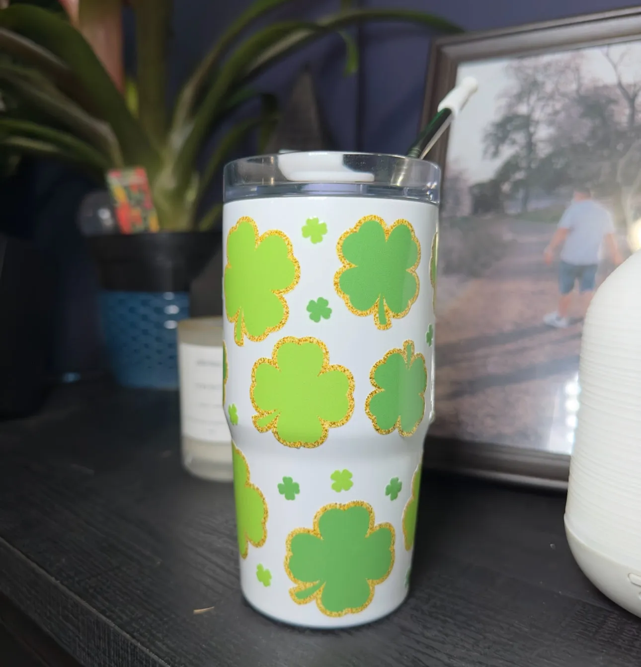 Lucky Clover- Square Glass Can and Kids Cups