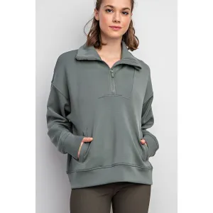Luxe Sage Leaf Pullover