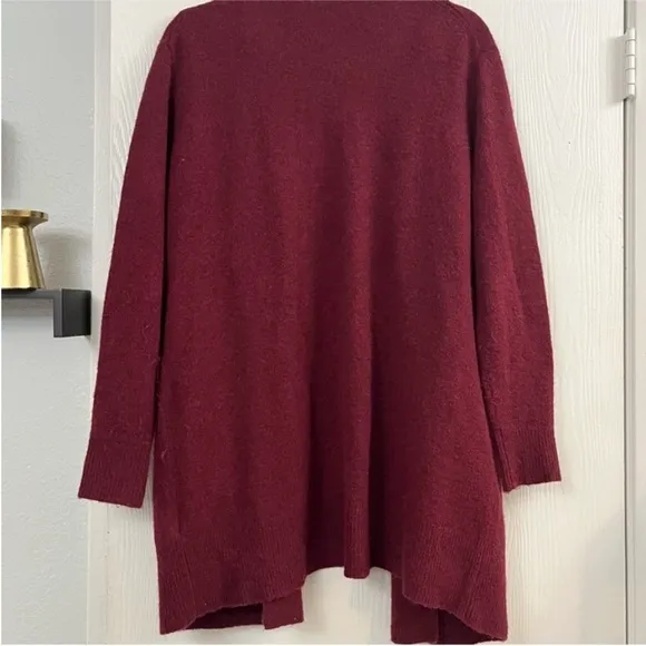Madewell Burgundy Cardigan Sweater SoftKnitted Long Sleeve Open Front Sz S