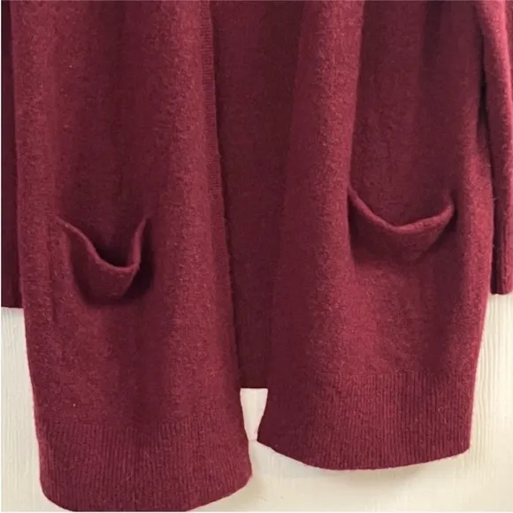 Madewell Burgundy Cardigan Sweater SoftKnitted Long Sleeve Open Front Sz S