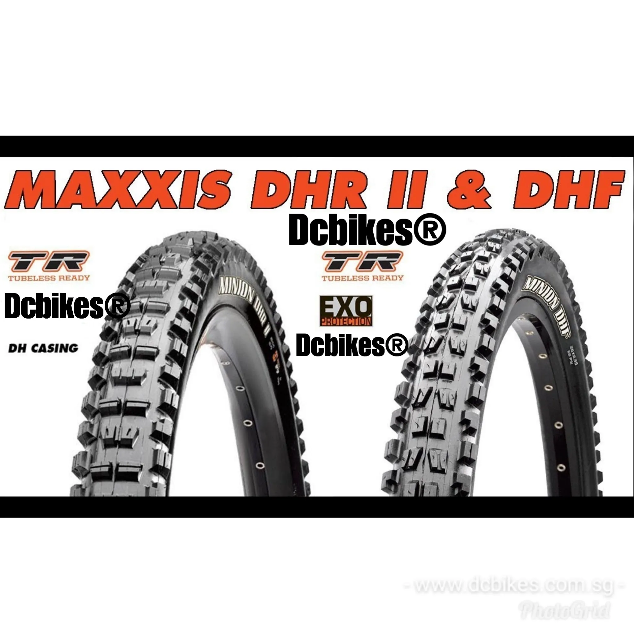 Maxxis 26'' X 2.3 Minion DHR II & DHF Combo Tubeless Ready MTB Tyres (2 Tires)