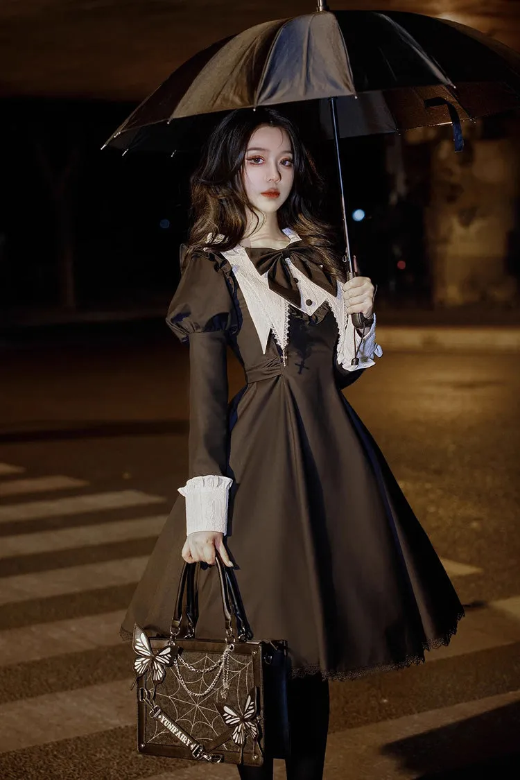 Maze Butterfly Print Gothic Lolita Shoulder Bag 3 Colors