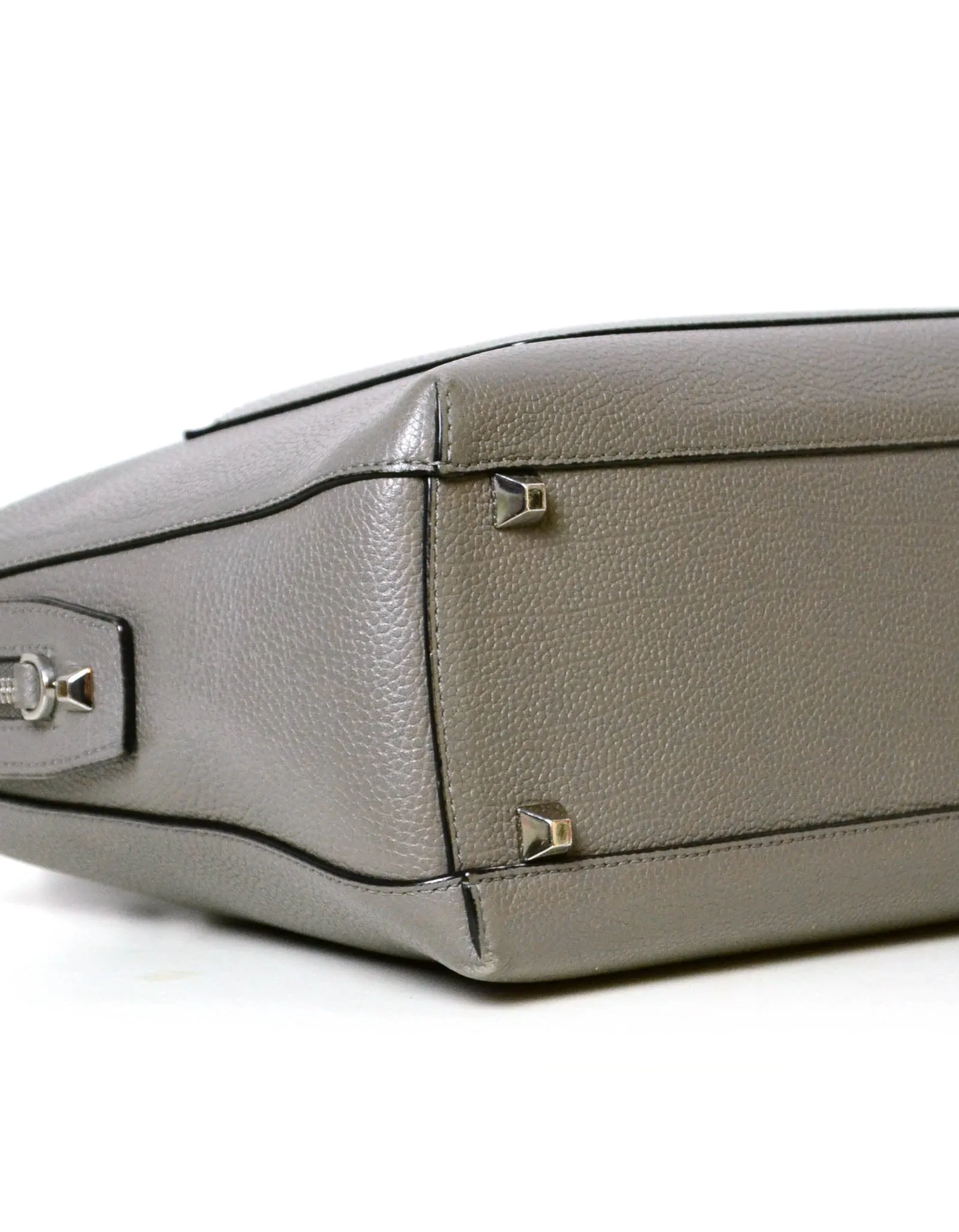 MCM Grey Leather Medium Ella Bowler Boston Bag