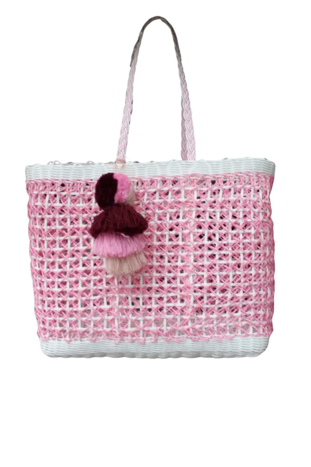 Medium Rose Coastal Cable Citron Tote