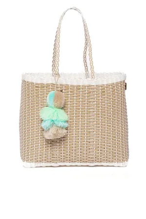 Medium Sand Net Citron Tote