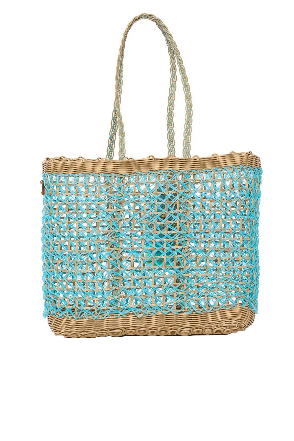 Medium Sky Coastal Cable Citron Tote