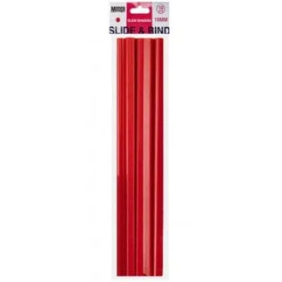 Meeco Slide Binder 10mm  Red- 10 Pack