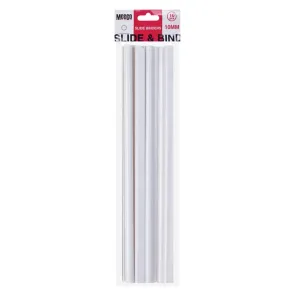 Meeco Slide Binder 10mm White 10 Pack