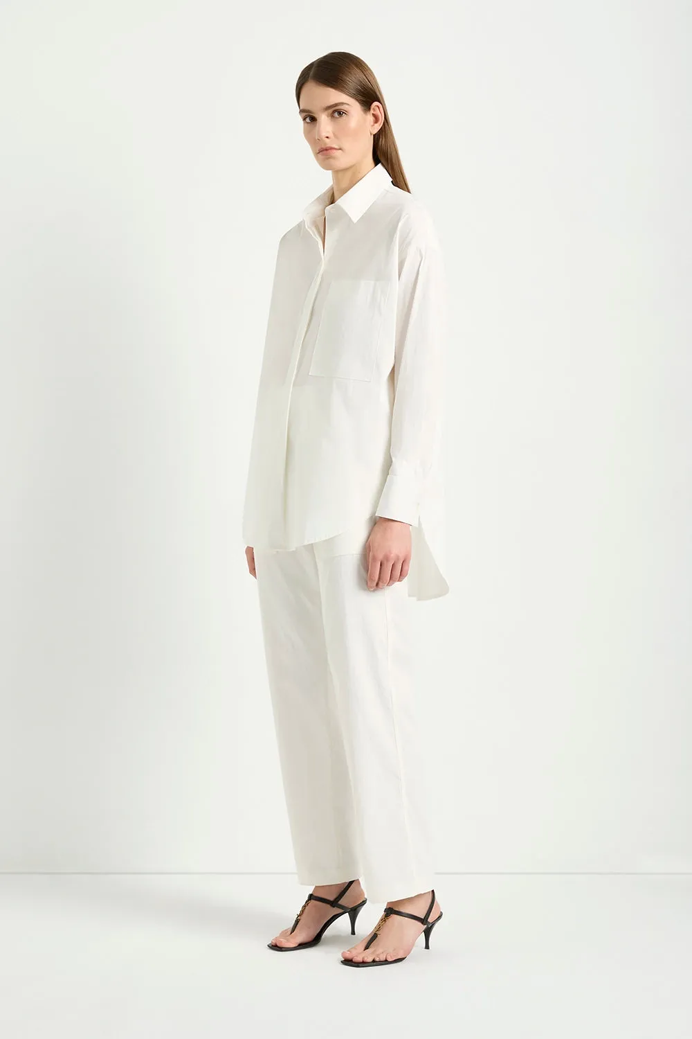 Mela Purdie Relaxed Pocket Shirt in Ivory F65 8101