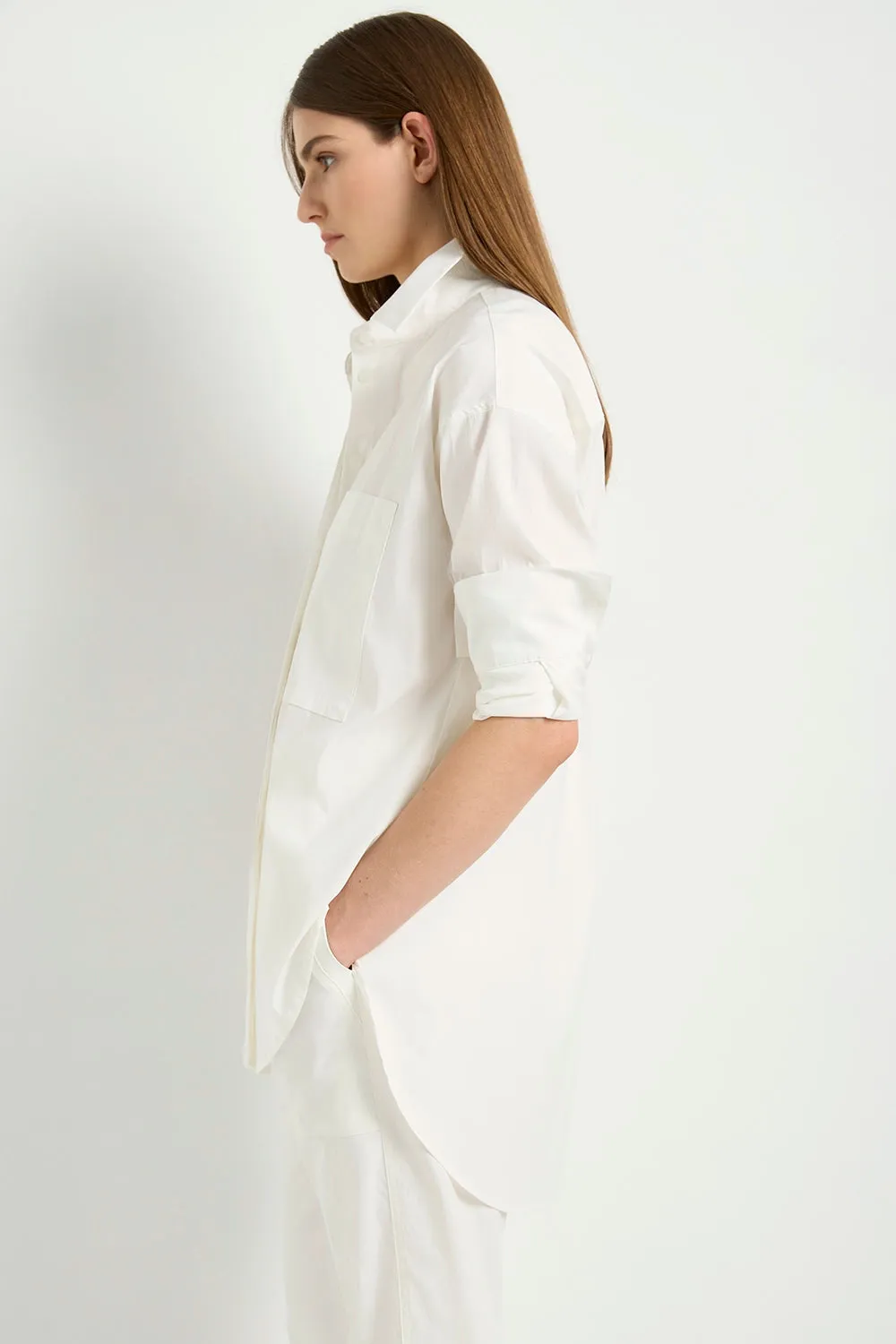 Mela Purdie Relaxed Pocket Shirt in Ivory F65 8101