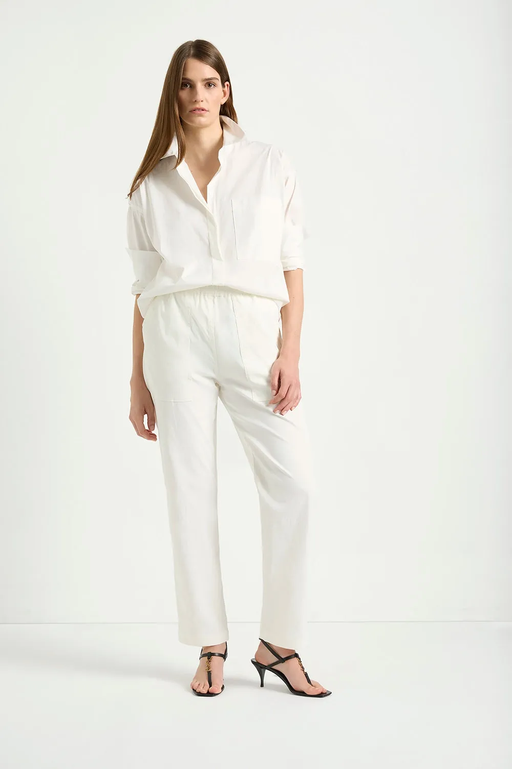 Mela Purdie Relaxed Pocket Shirt in Ivory F65 8101