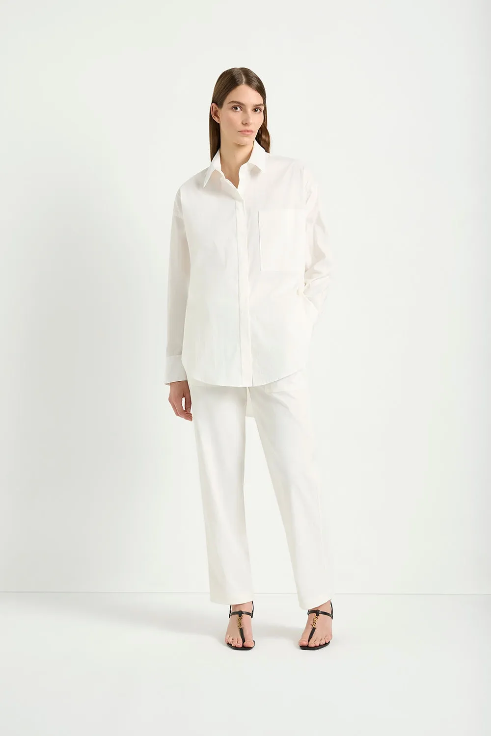 Mela Purdie Relaxed Pocket Shirt in Ivory F65 8101