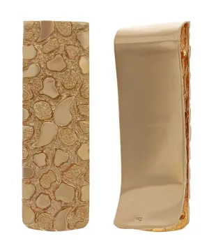 Men's 14k Yellow Gold Nugget Money Clip Money Holder Wallet 1.9" 15-16 grams