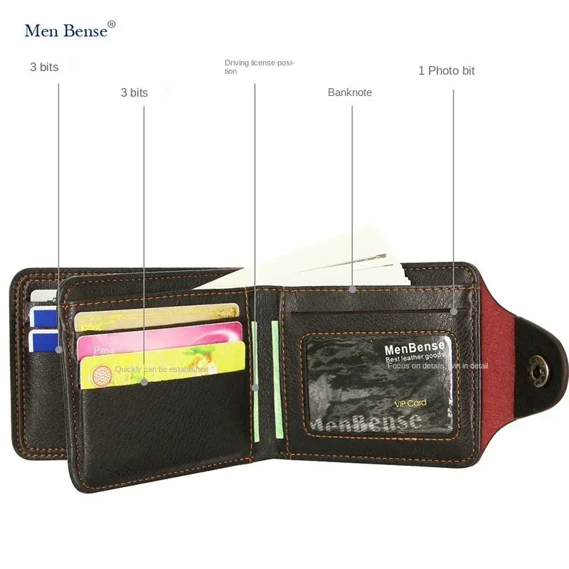 Men's Slim Bifold Faux Leather Wallet