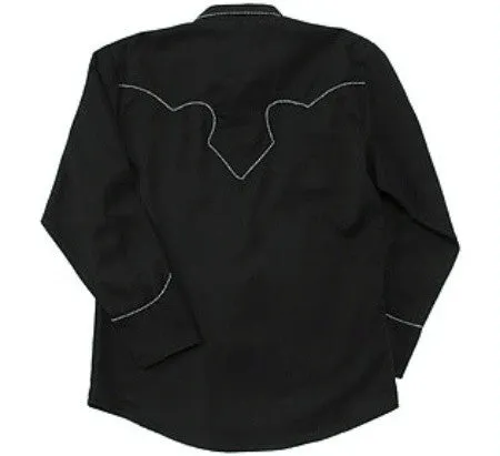 Men's Vintage Western Shirt Collection: Scully Classic Black & White