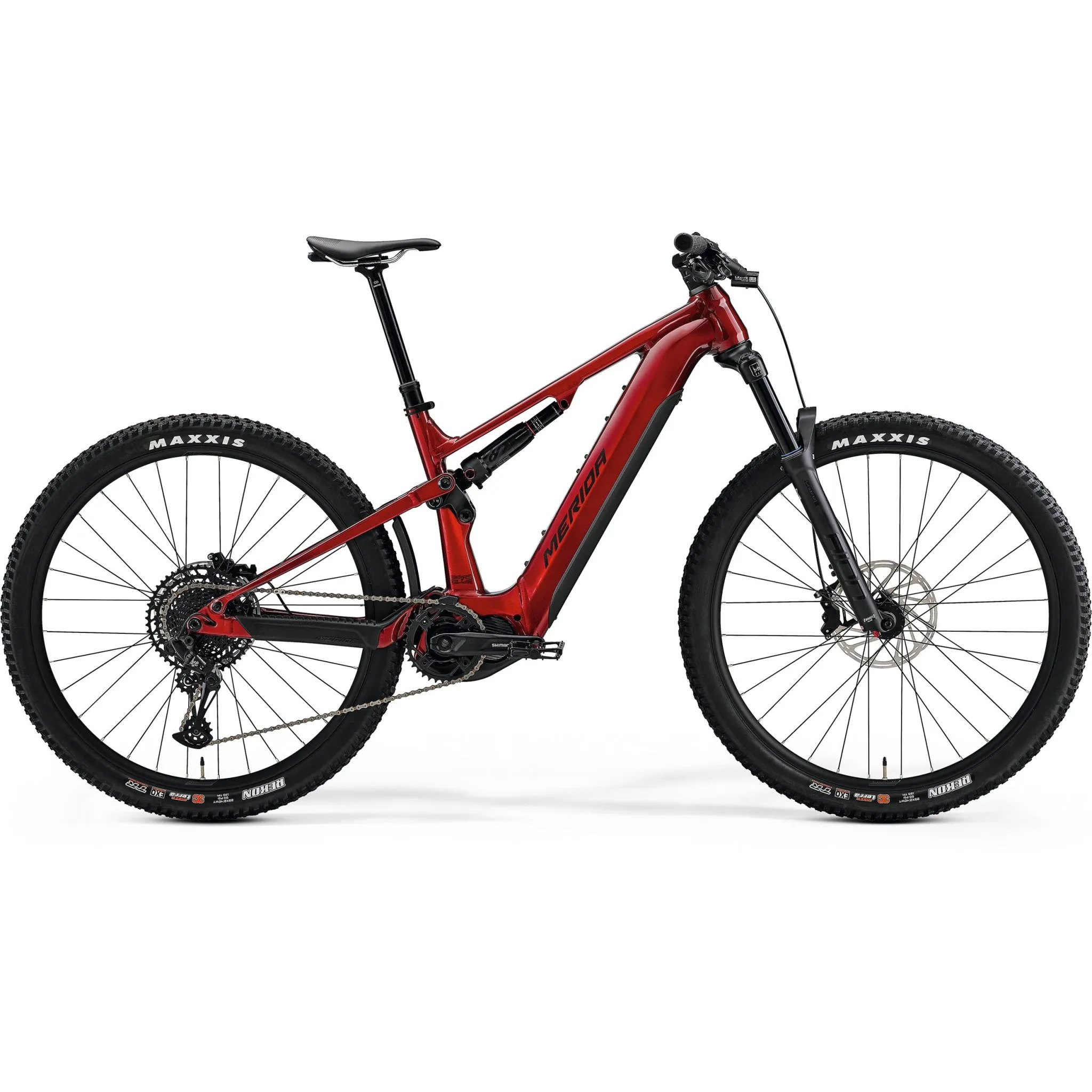 Merida eOne Forty 675 Electric Enduro Bike 750Wh Battery Dark Strawberry (Black)