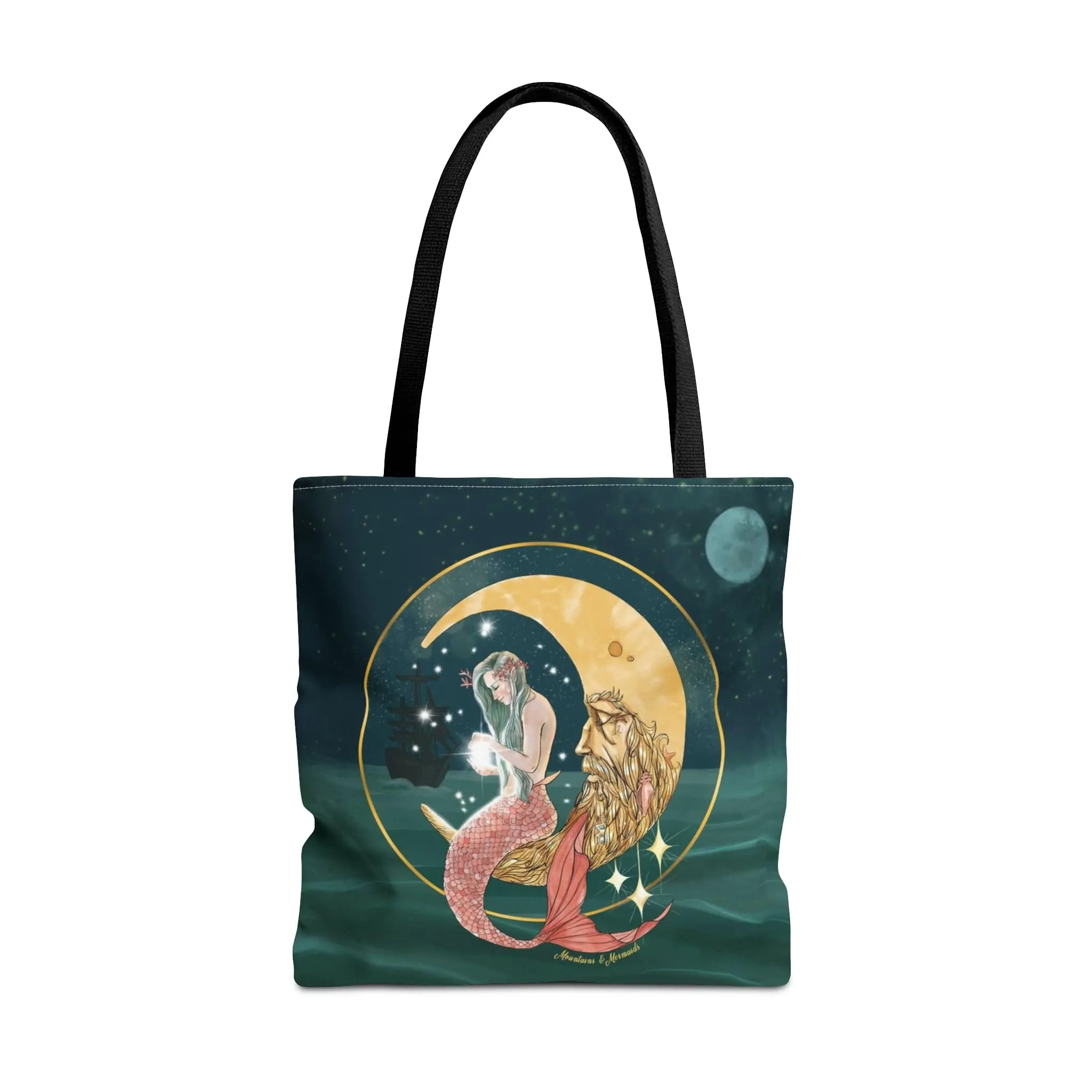 Mermaid In The Moon Tote Bag