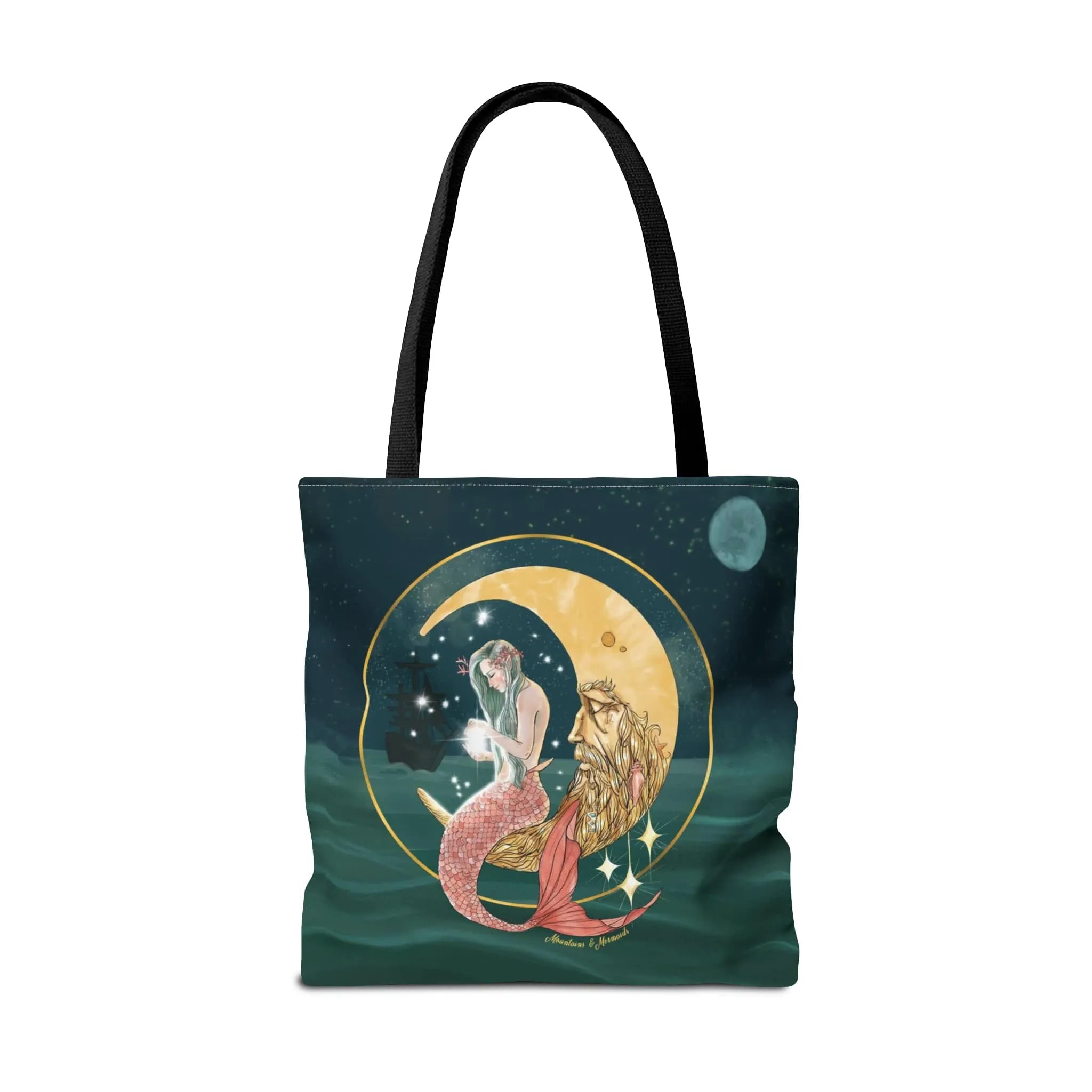 Mermaid In The Moon Tote Bag