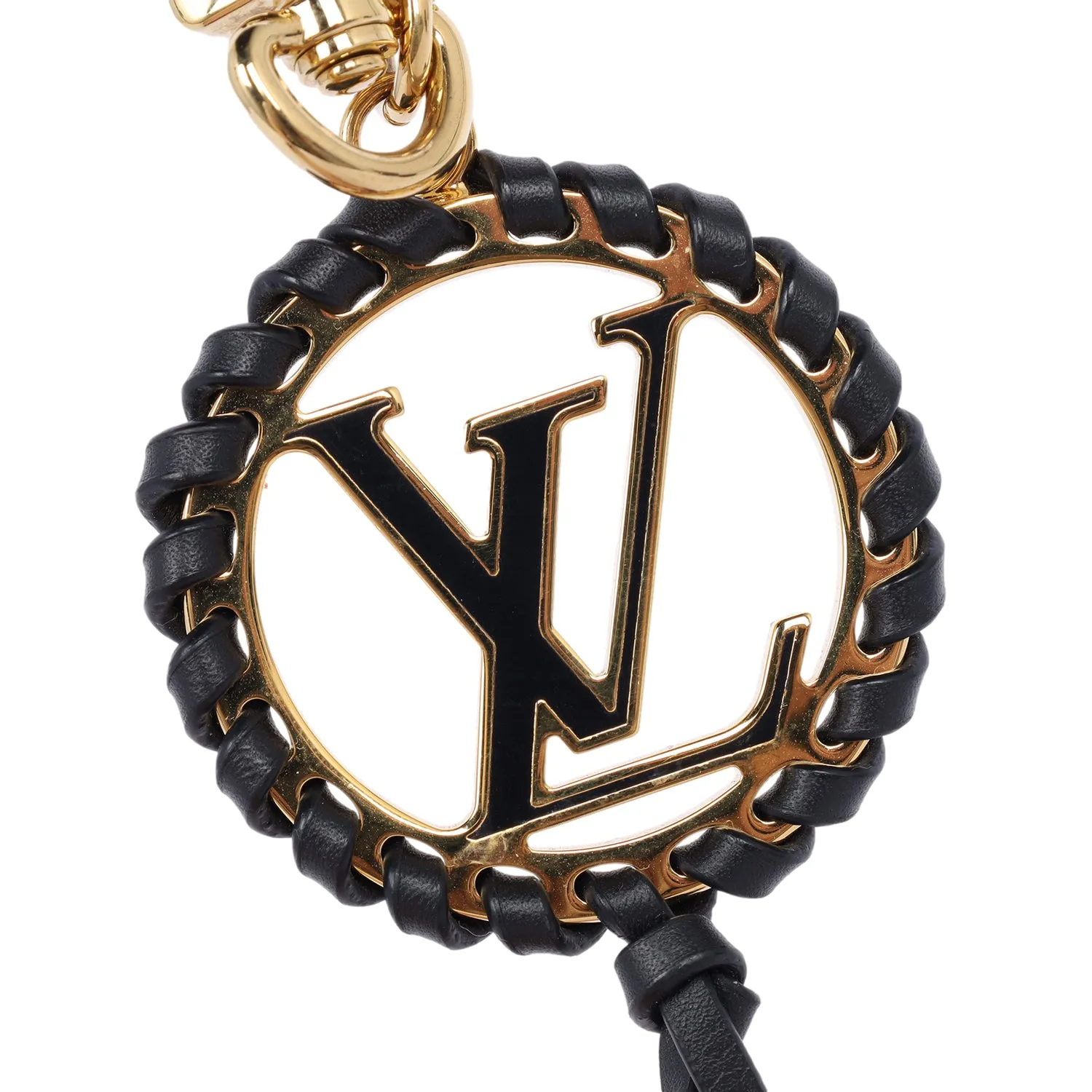 Metal Lambskin Enamel Very Bag Charm Key Holder