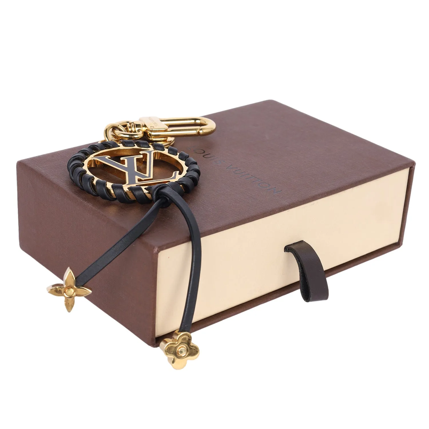 Metal Lambskin Enamel Very Bag Charm Key Holder