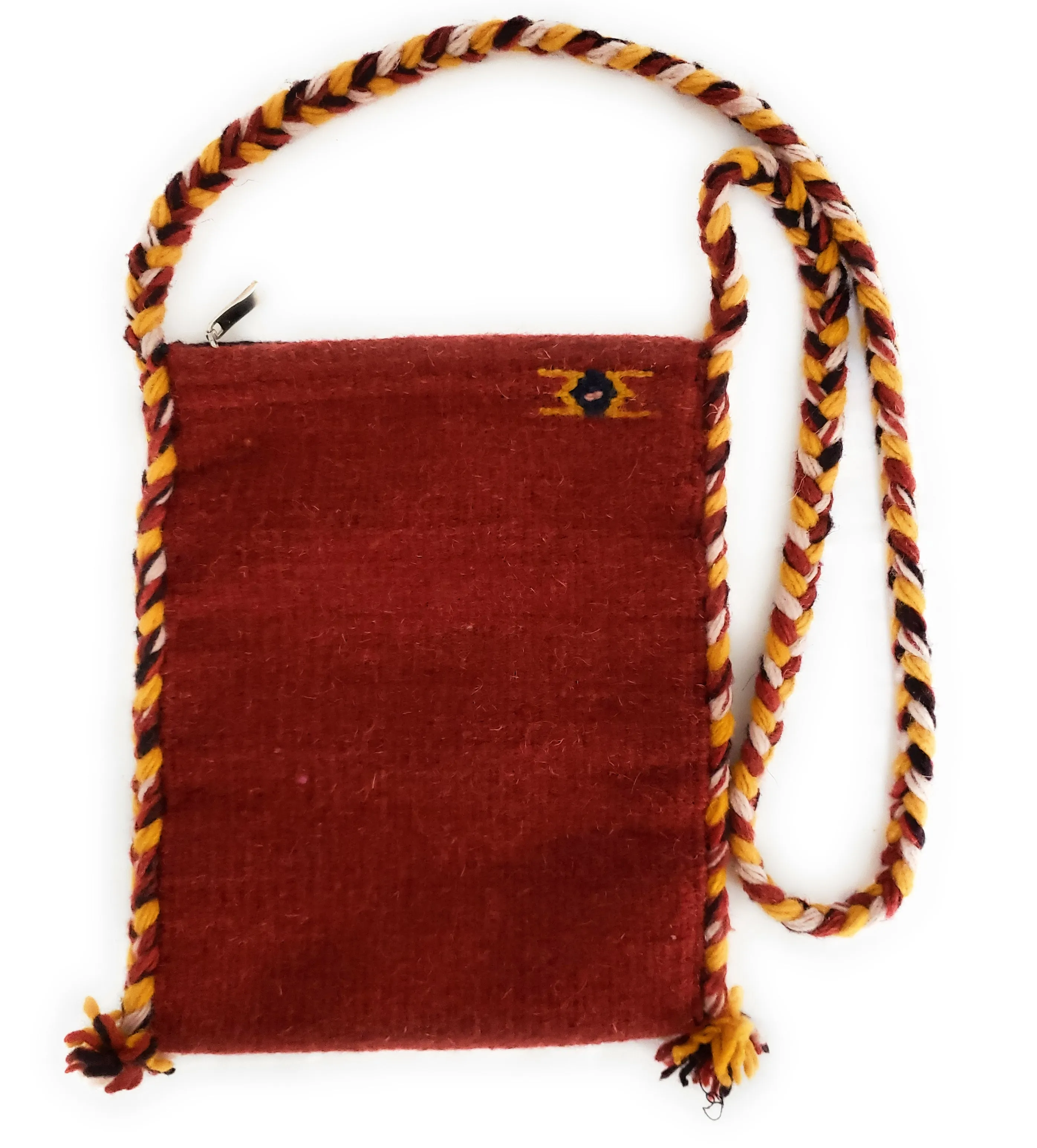 Mexican Shoulder Bag Zapotec Woven Wool Purse Oaxaca Handmade