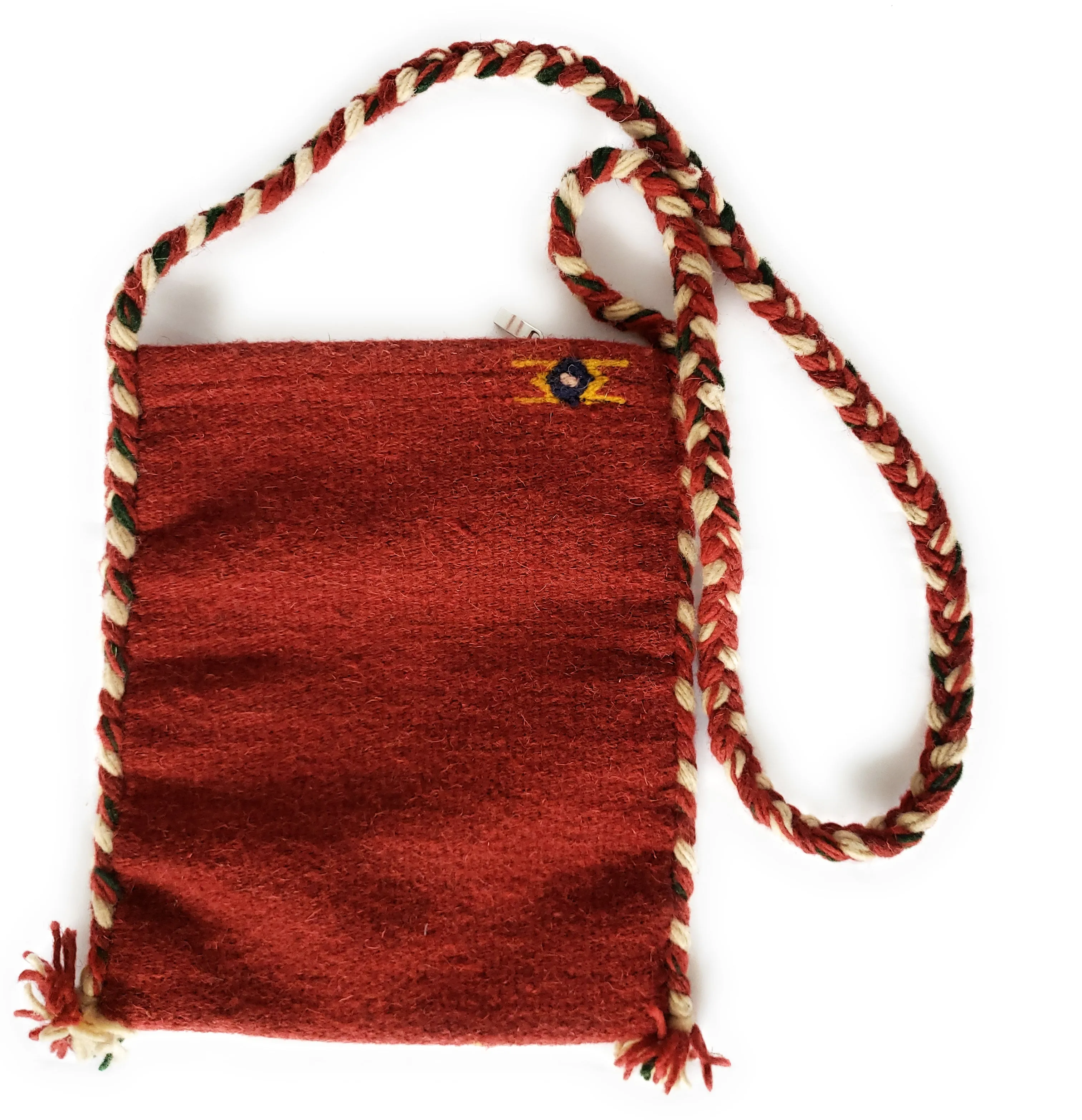 Mexican Shoulder Bag Zapotec Woven Wool Purse Oaxaca Handmade
