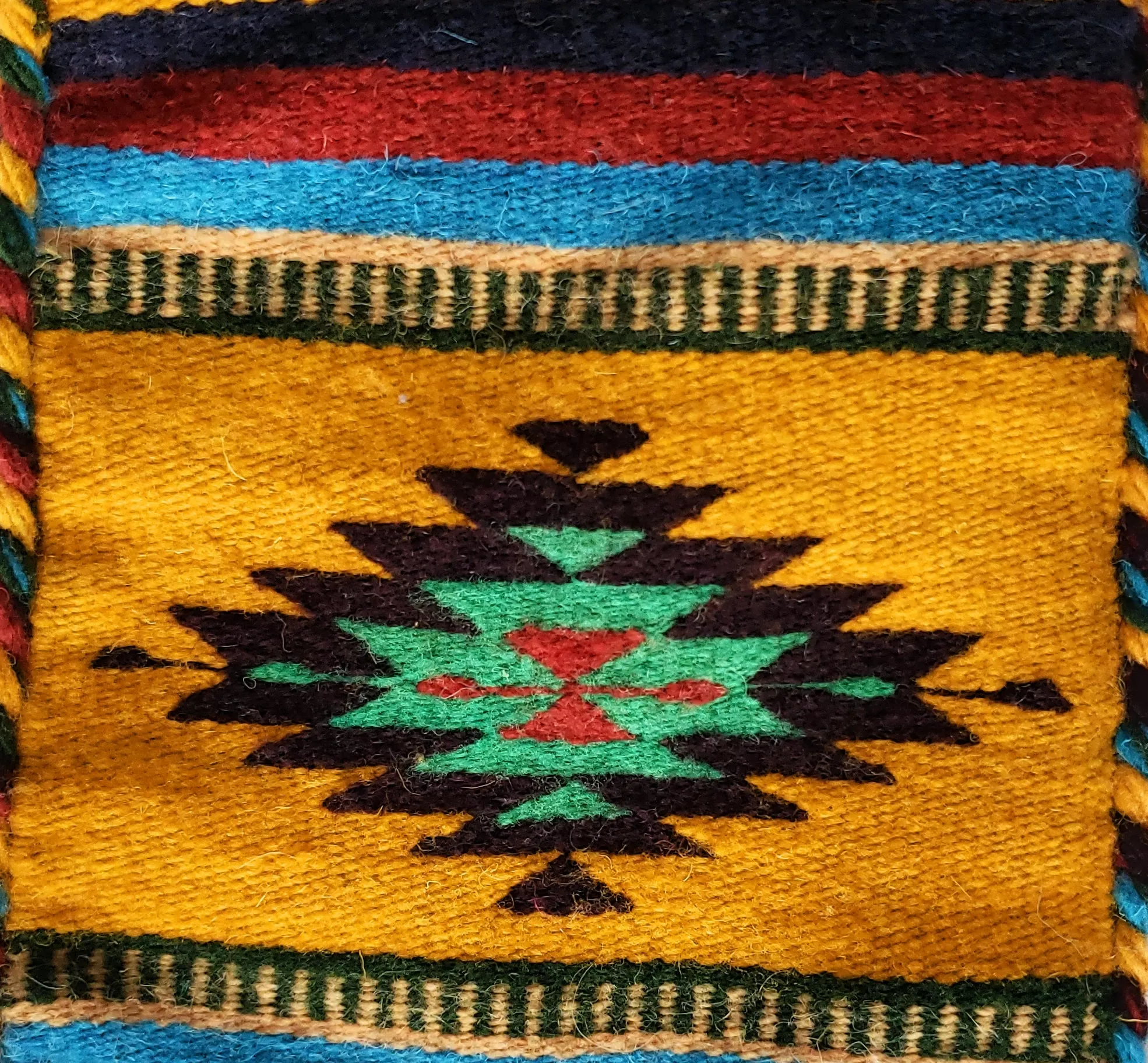 Mexican Shoulder Bag Zapotec Woven Wool Purse Oaxaca Handmade