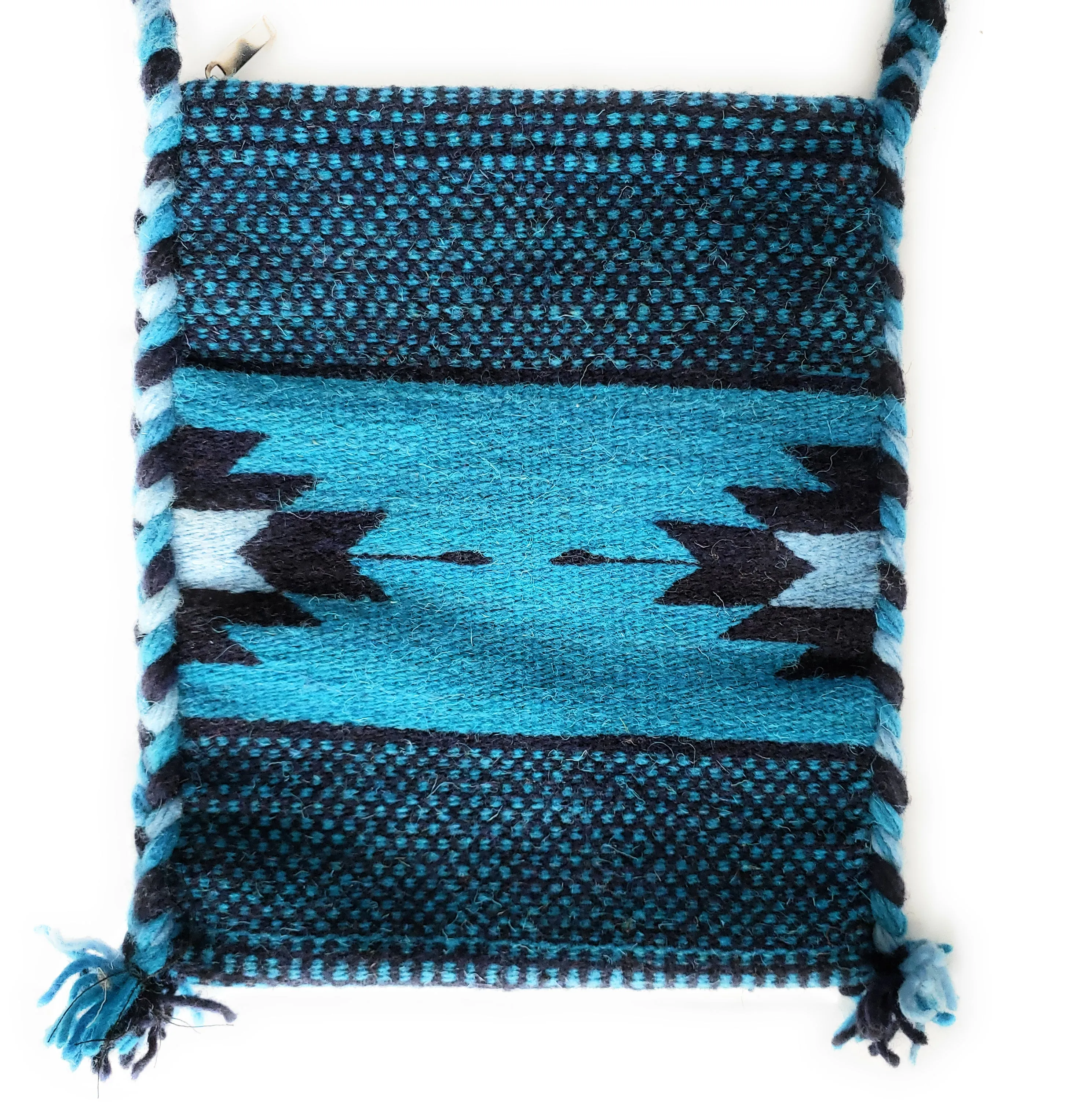 Mexican Shoulder Bag Zapotec Woven Wool Purse Oaxaca Handmade