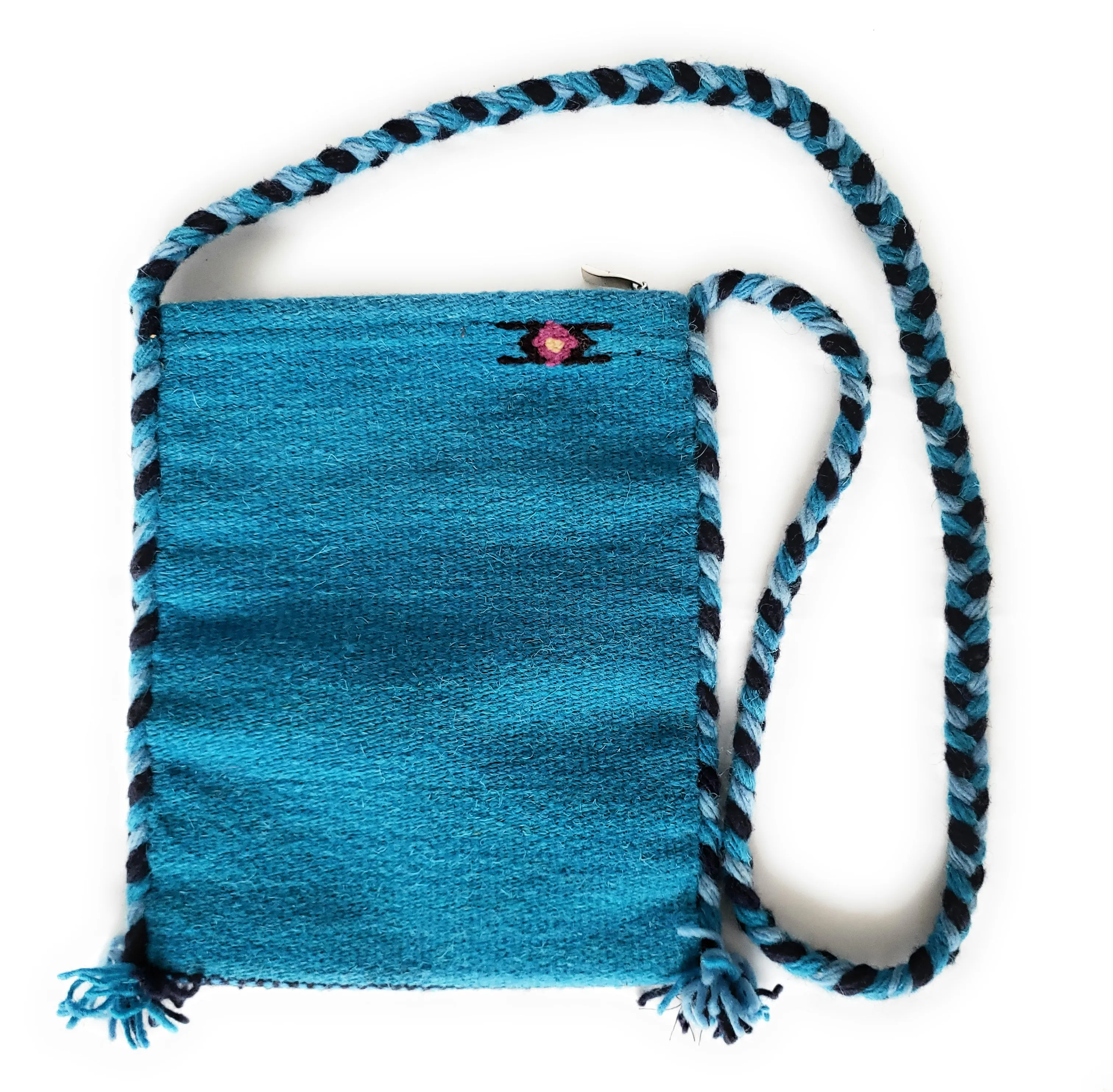 Mexican Shoulder Bag Zapotec Woven Wool Purse Oaxaca Handmade