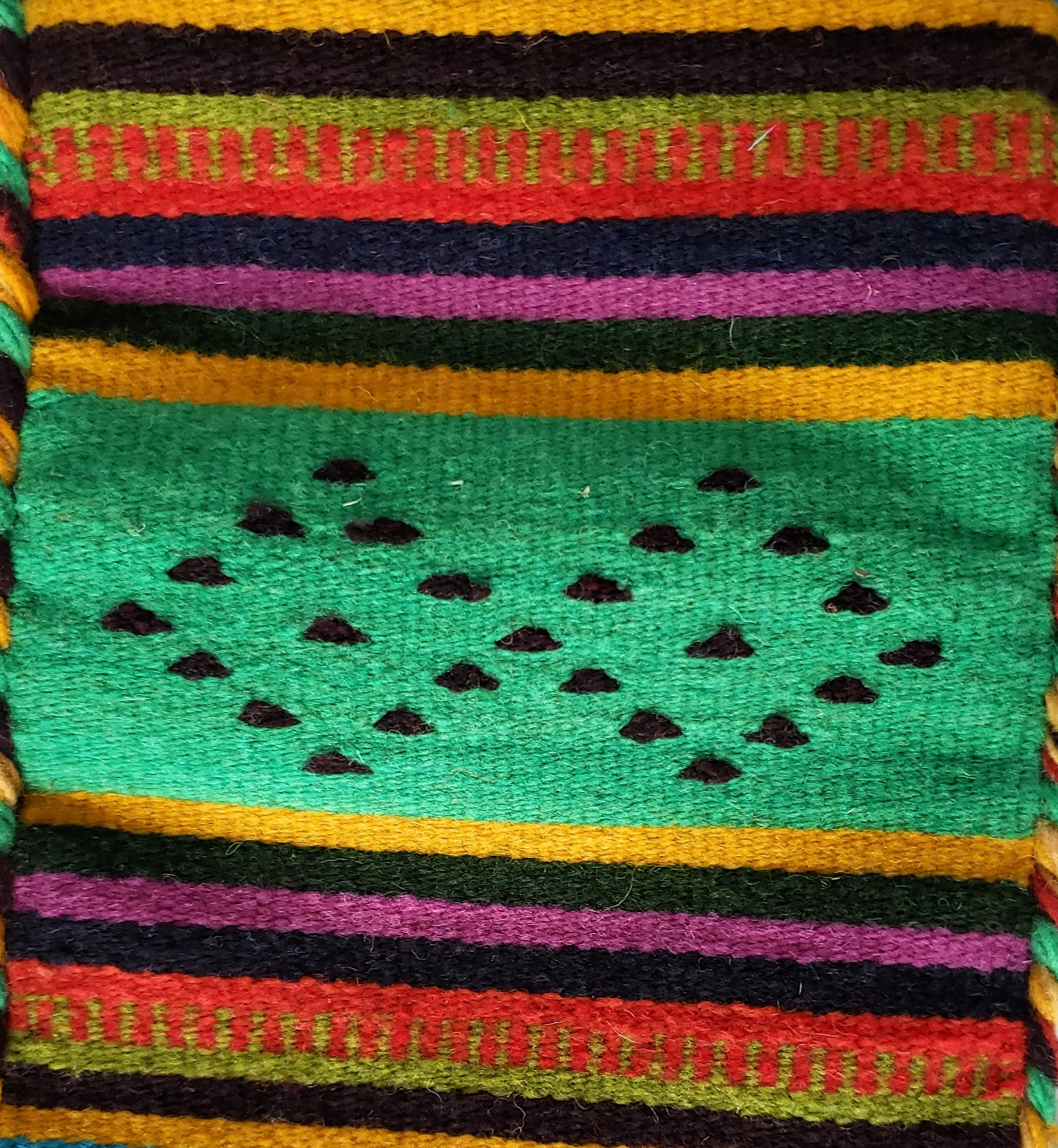 Mexican Shoulder Bag Zapotec Woven Wool Purse Oaxaca Handmade