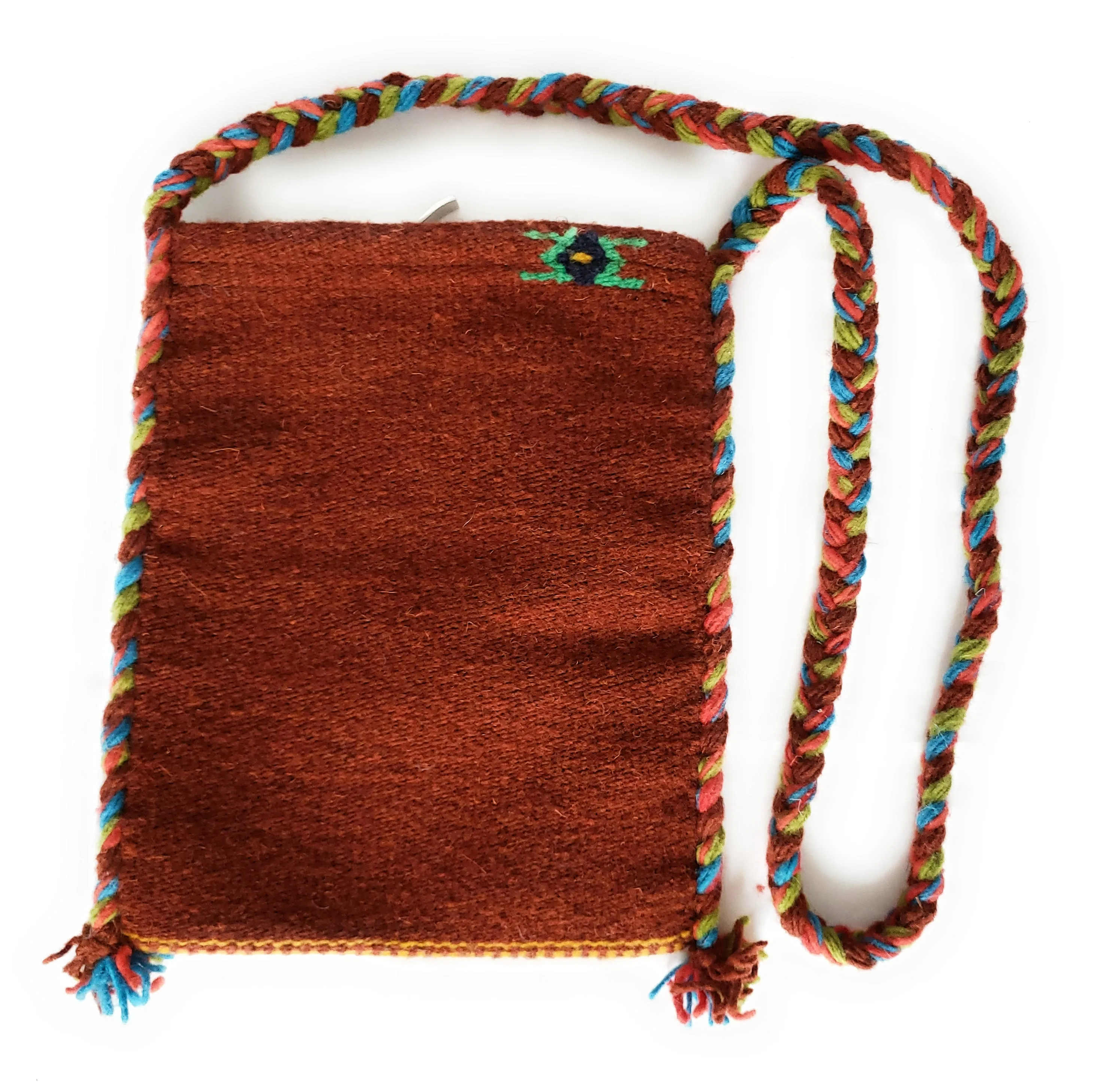 Mexican Shoulder Bag Zapotec Woven Wool Purse Oaxaca Handmade