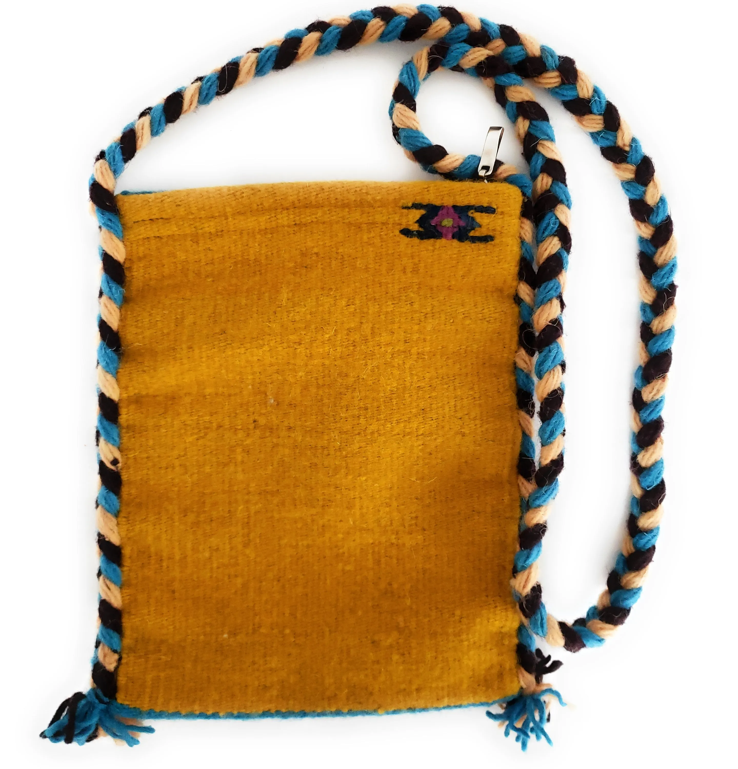 Mexican Shoulder Bag Zapotec Woven Wool Purse Oaxaca Handmade