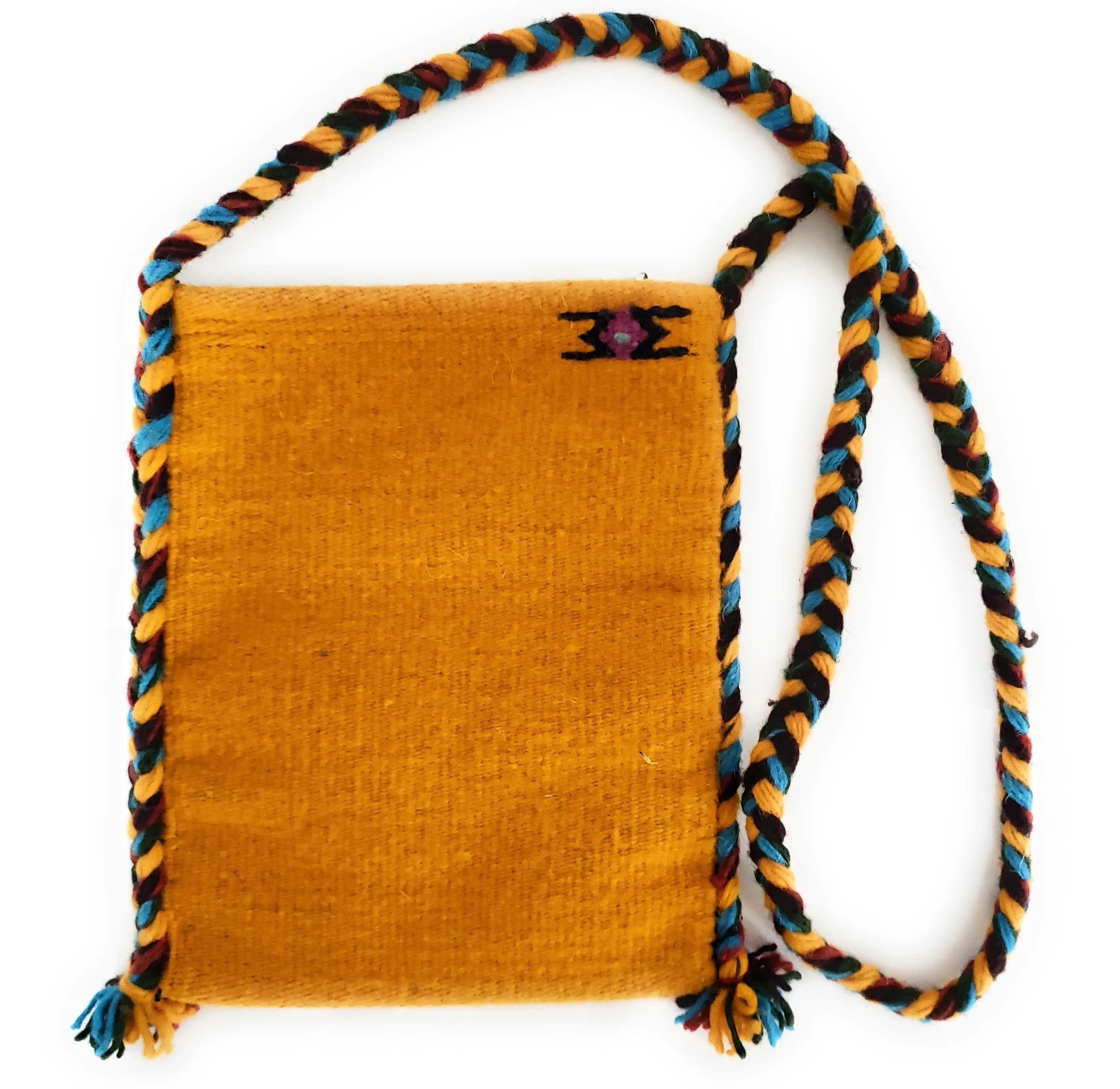 Mexican Shoulder Bag Zapotec Woven Wool Purse Oaxaca Handmade