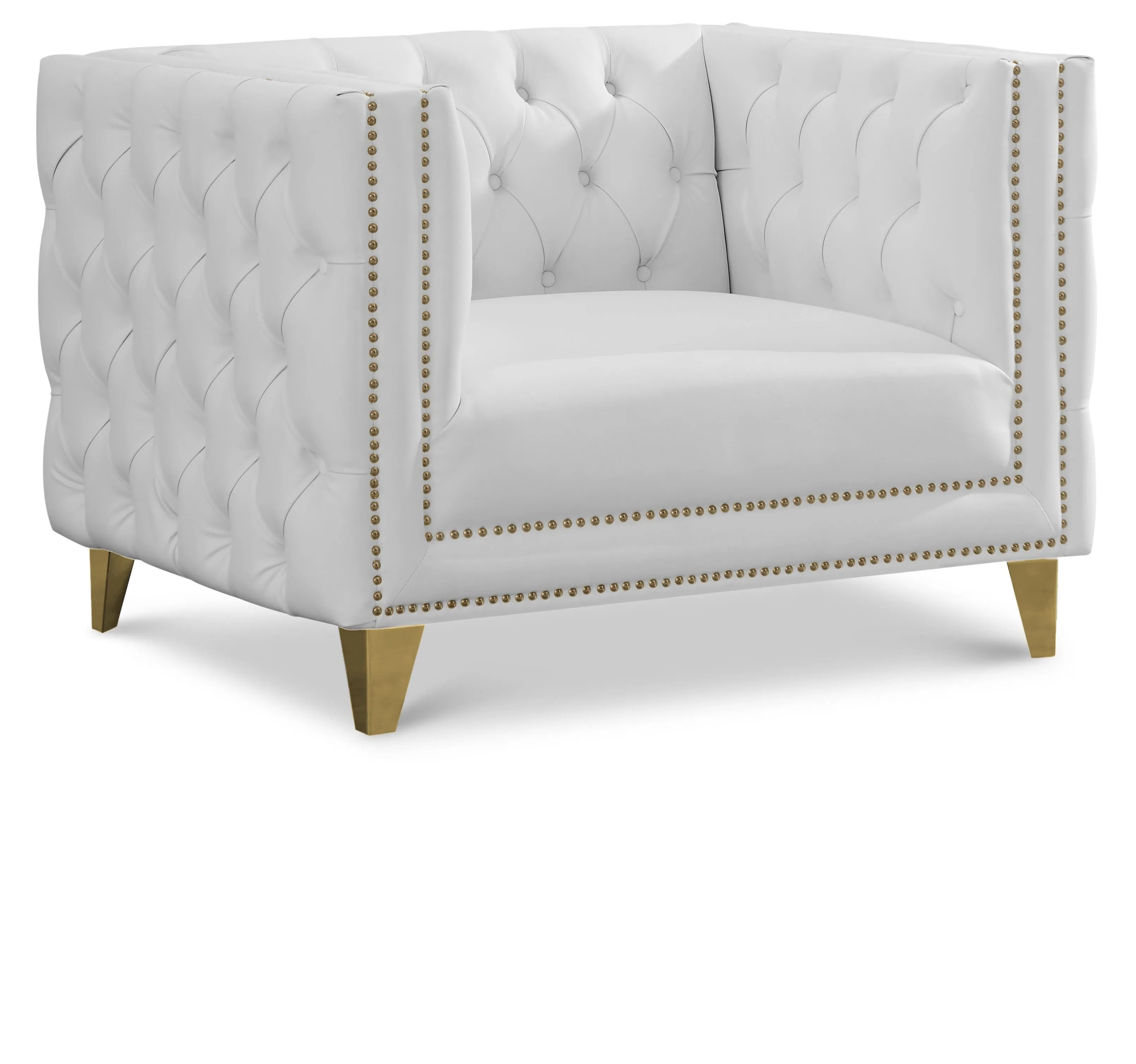 Michelle White Faux Leather Chair