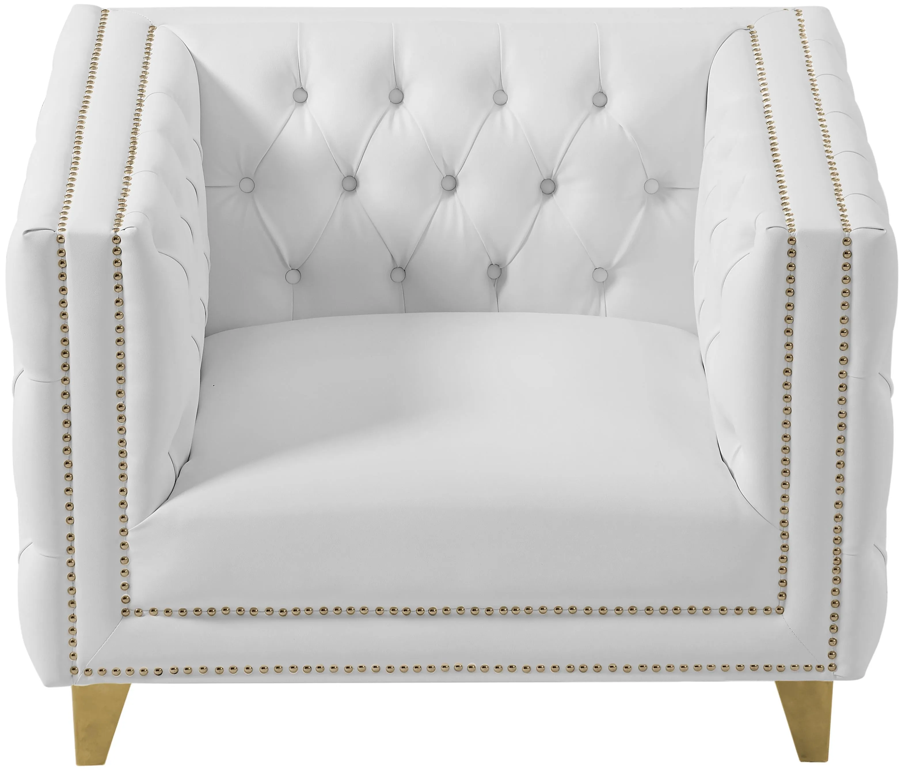 Michelle White Faux Leather Chair