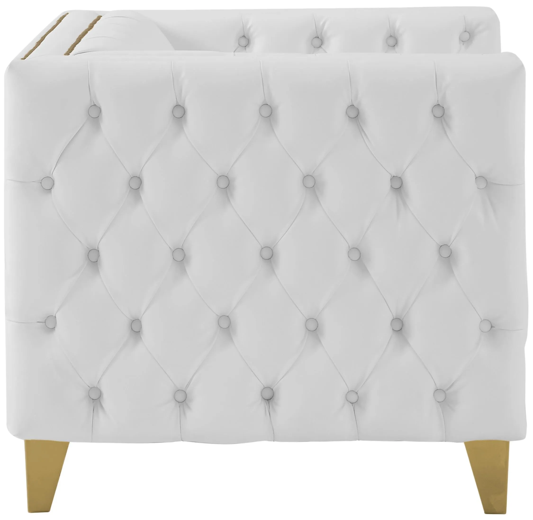 Michelle White Faux Leather Chair