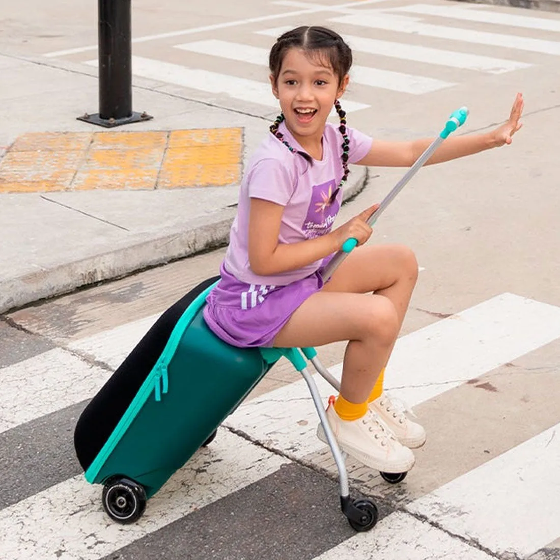 Micro Ride-On Luggage Eazy - Forest Green