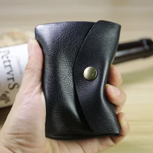 Mini Womens Green Leather Billfold Wallet Small Wallet with Coin Pocket Envelope Wallet for Ladies