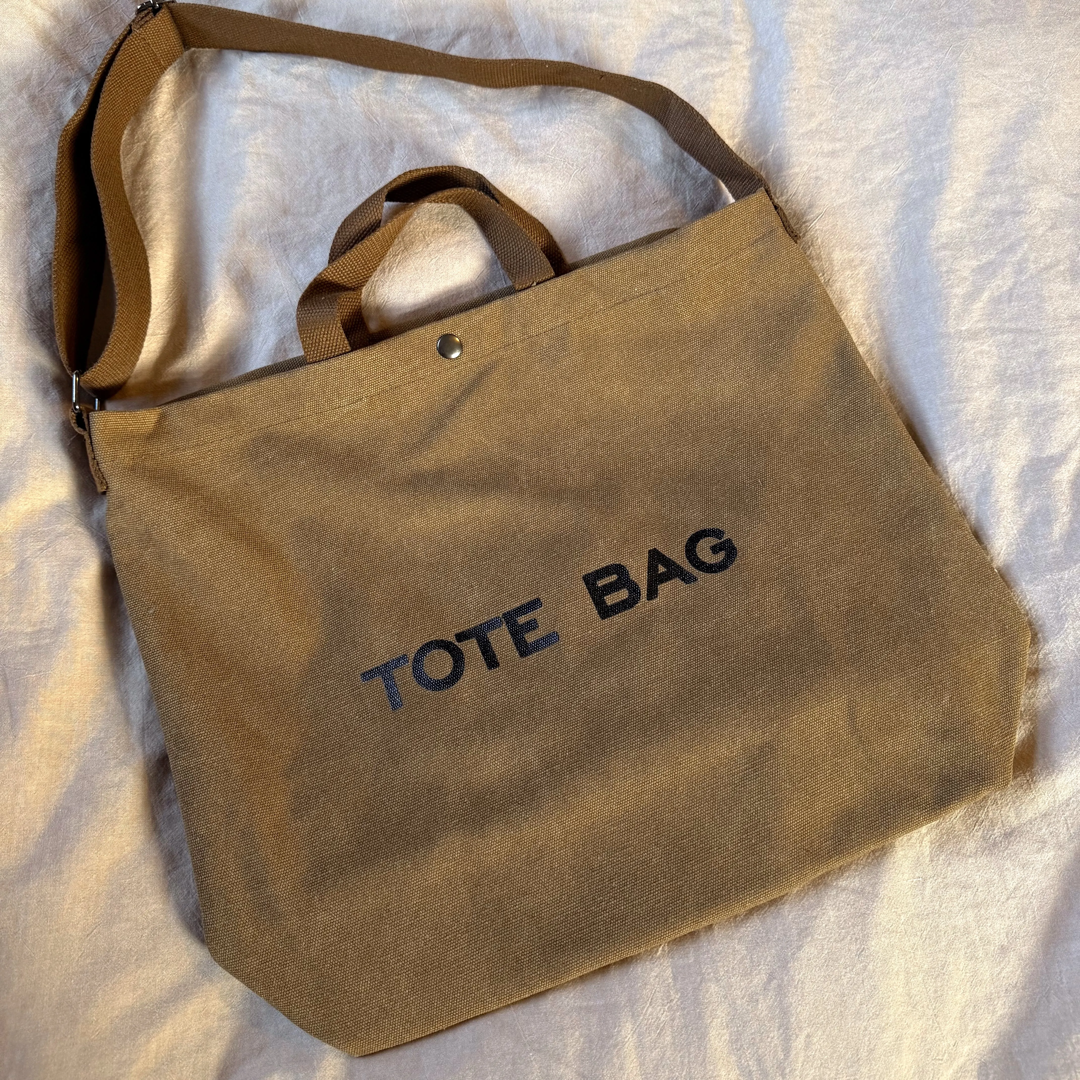 Minimalist Canvas Tote Bag - Brown - LAST ONE