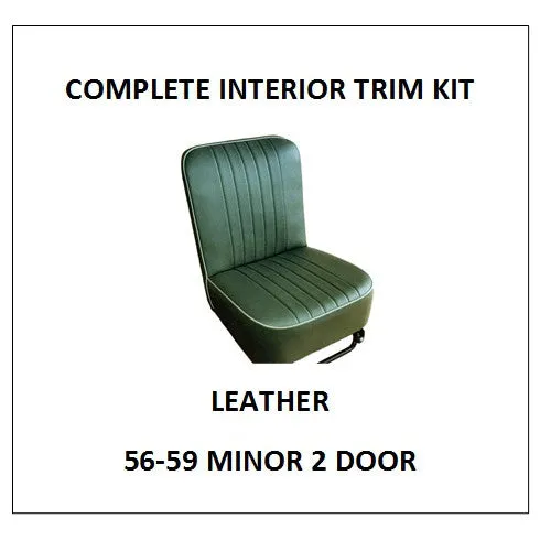 MINOR 1000 56-59 2 DOOR LEATHER COMPLETE INTERIOR TRIM KIT