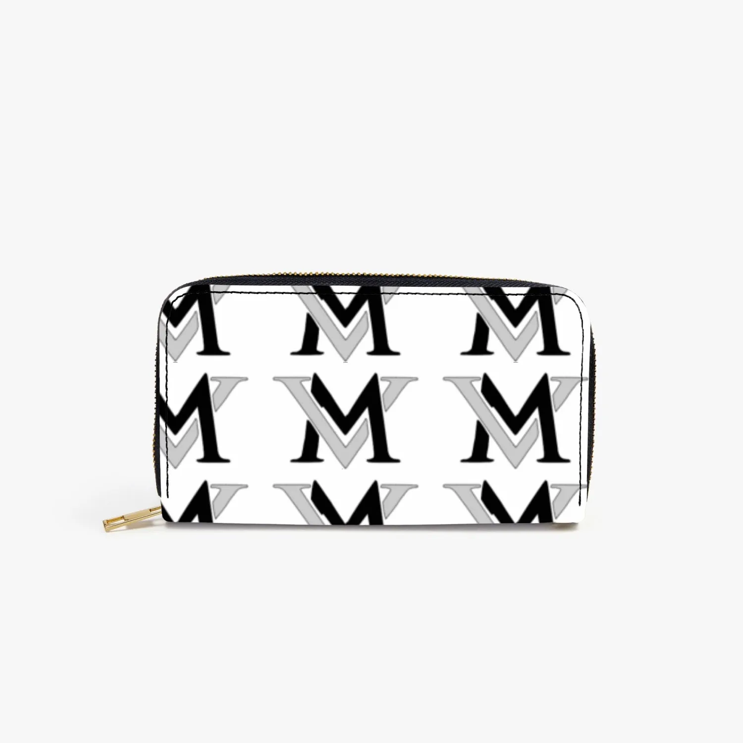 MyVybz Leather Strap Clutch Purse BLK and Silver
