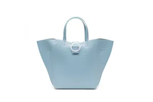 Nº50 Shell Tote - Pale Blue Croc