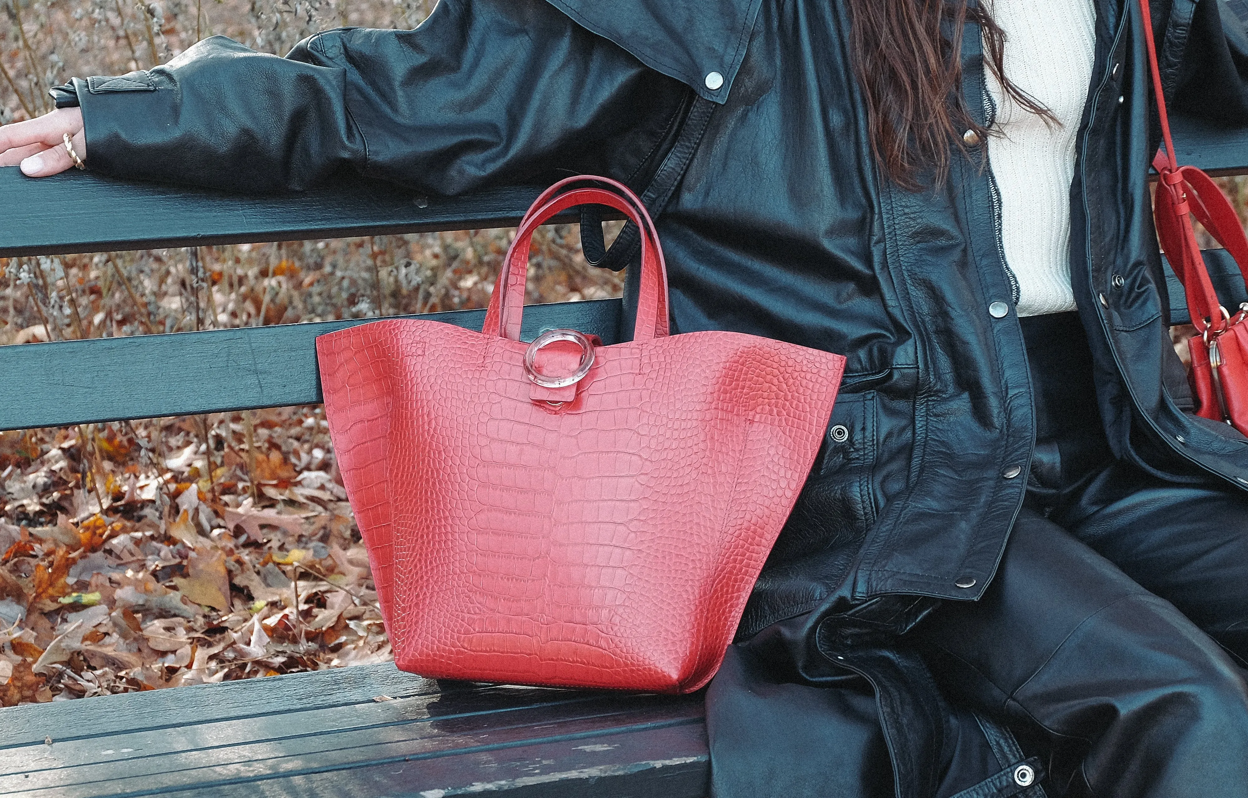 Nº50 Shell Tote - Rouge Croc