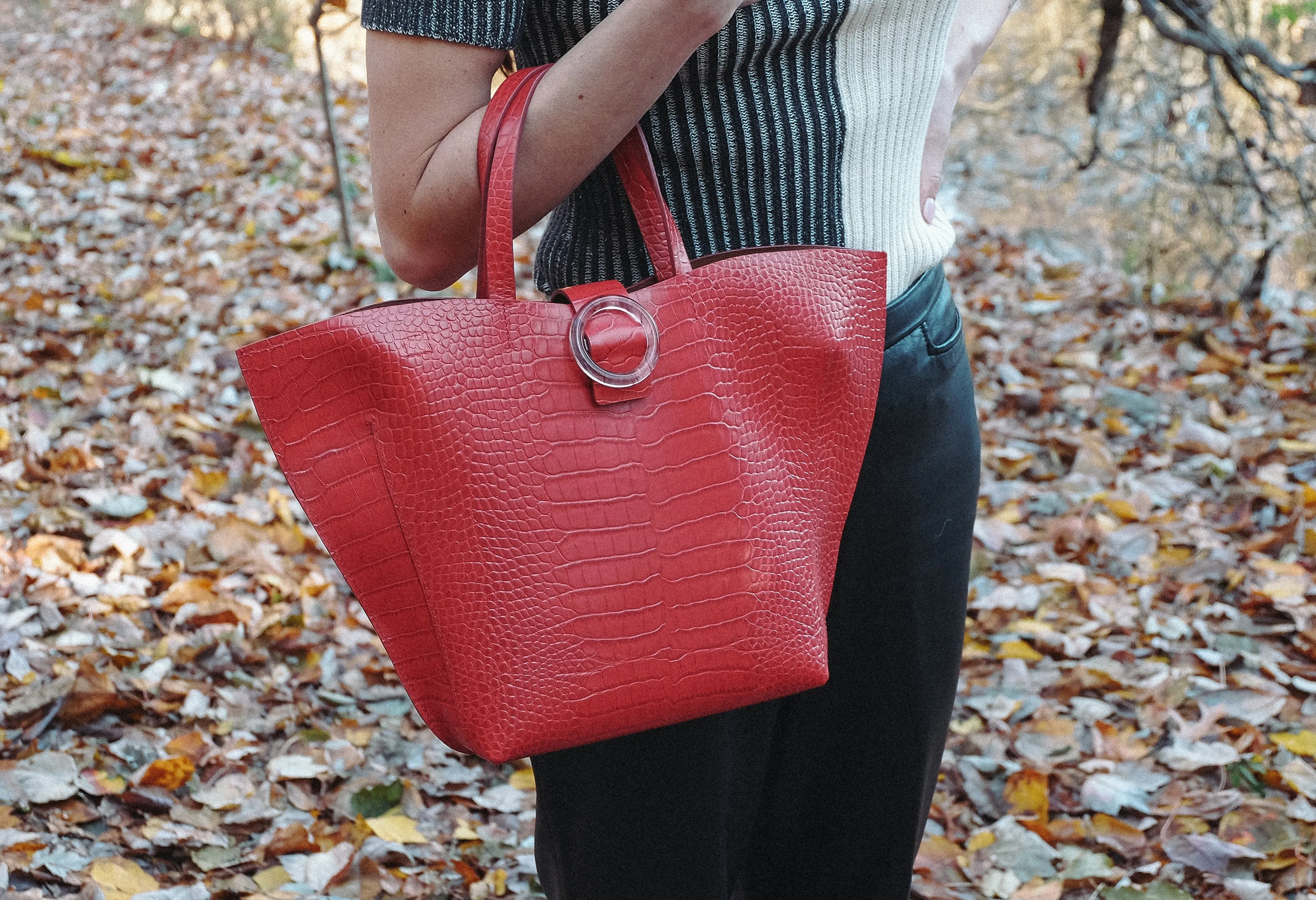 Nº50 Shell Tote - Rouge Croc