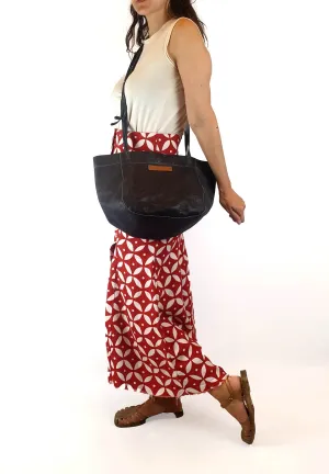Nancybird dark grey leather bag with adjustable straps