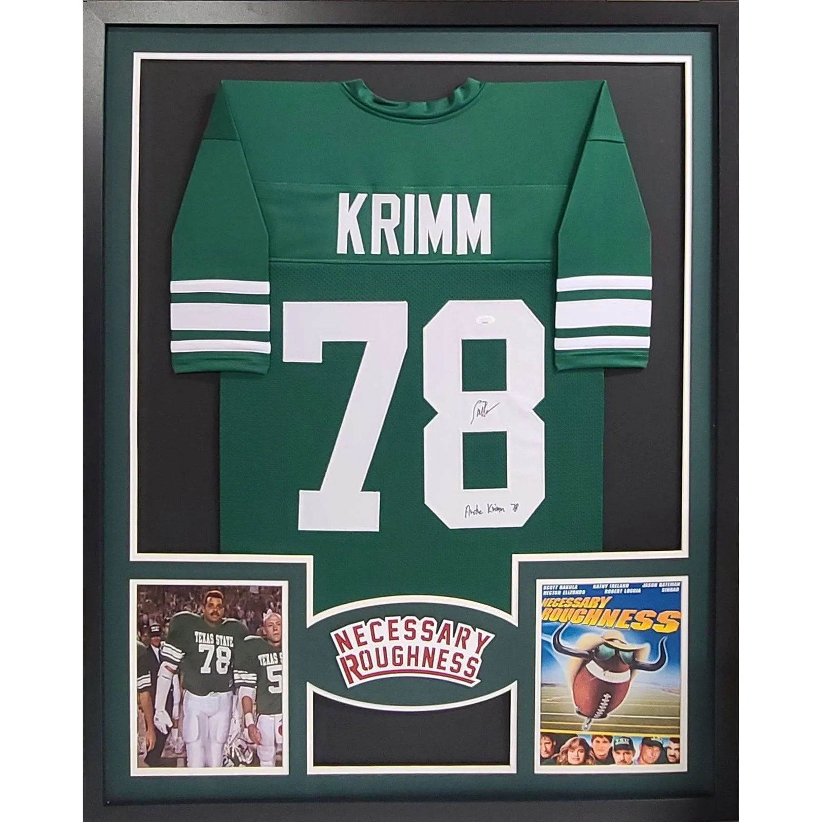 Necessary Roughness Autographed Signed Framed Sinbad Andre Krimm Jersey JSA