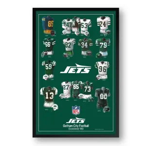 New York Jets Framed Print 10x13 Uniform Heritage